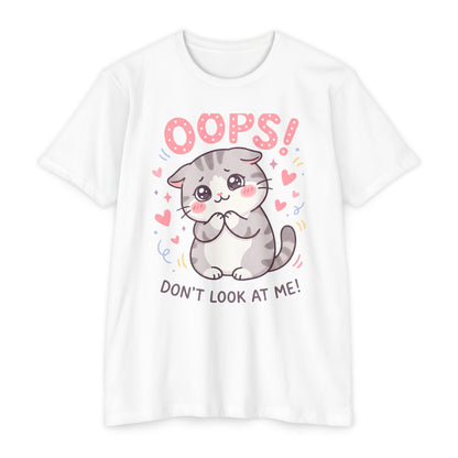 Oops! Cute Kitty Graphic T-Shirt — Adorable Cat Tee for Cat Lovers