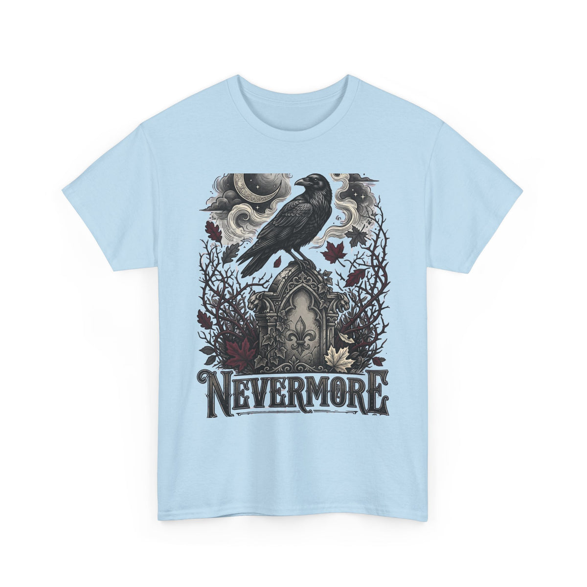 Nevermore Raven T-Shirt — Gothic Edgar Allan Poe Tribute Tee