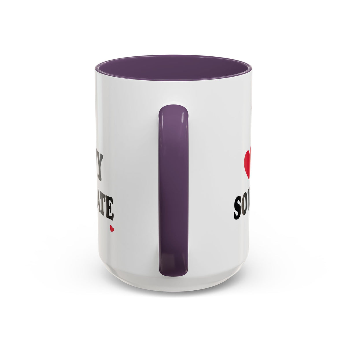 I Love My Soulmate Accent Coffee Mug
