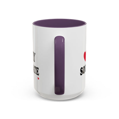 I Love My Soulmate Accent Coffee Mug