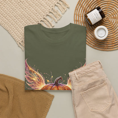Halloween Pumpkin Tee — Winged Jack-O'-Lantern Graphic Shirt