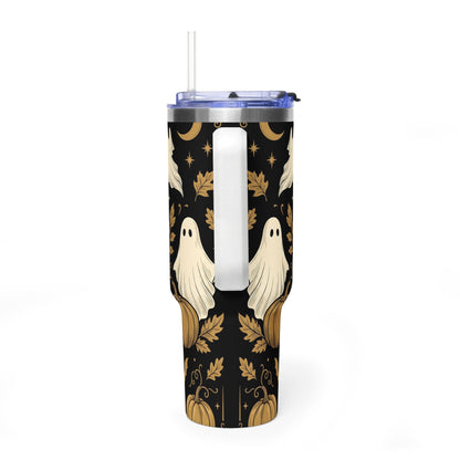 Let’s Get Spooky Halloween Ghosts & Pumpkins 40oz Thermal Tumbler