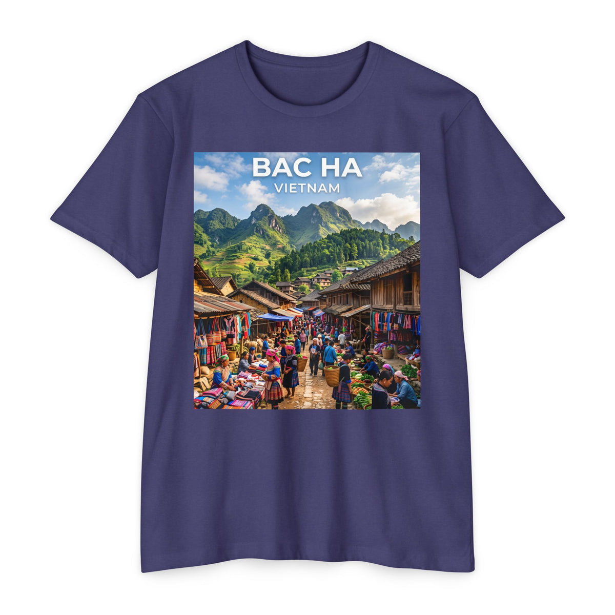 Bac Ha Vietnam Market Photo T-Shirt — Vietnamese Travel Souvenir Tee