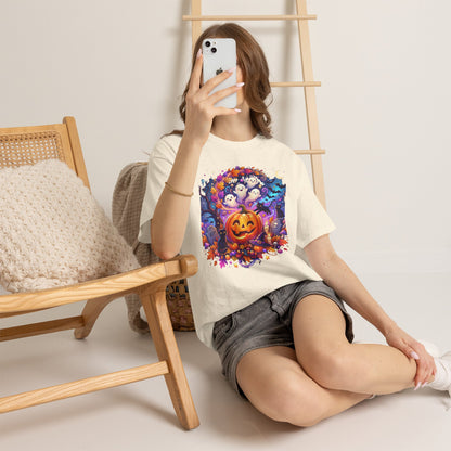 Halloween Pumpkin & Ghosts T-Shirt — Cute Spooky Jack-O'-Lantern Tee