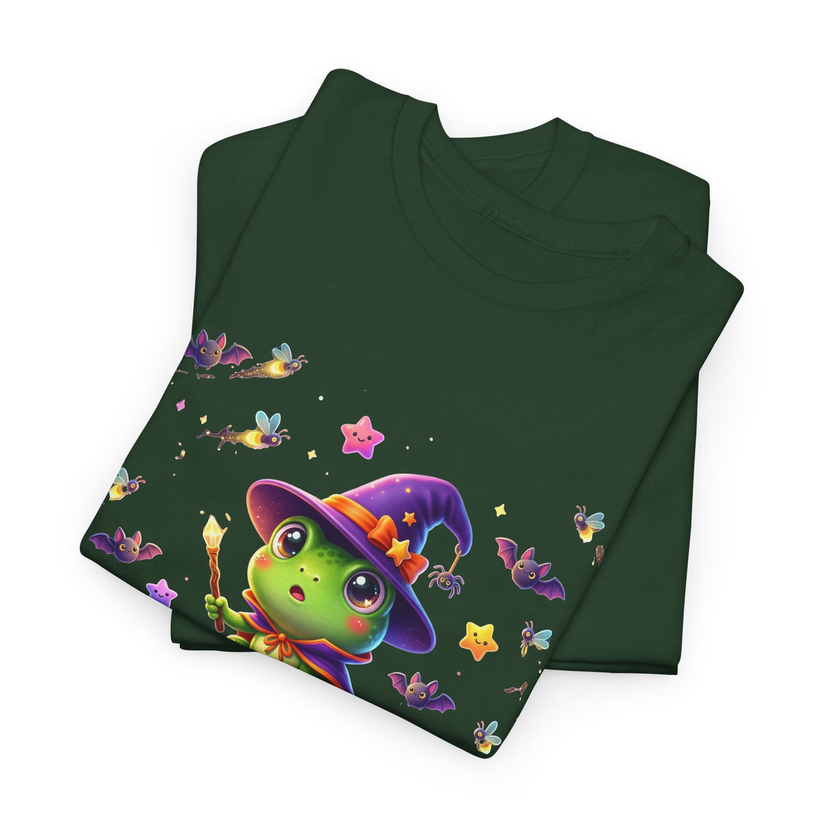 Cute Witch Frog T‑Shirt — Magical Mushroom Halloween Tee