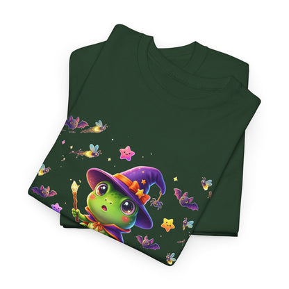 Cute Witch Frog T‑Shirt — Magical Mushroom Halloween Tee