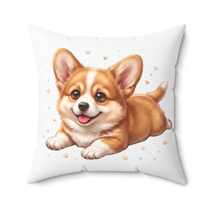Cute Corgi Pillow – Adorable Cartoon Dog Decorative Throw Cushion