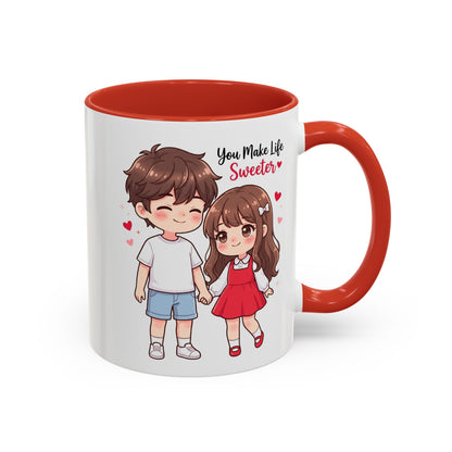 You Make Life Sweeter Couple Coffee Mug