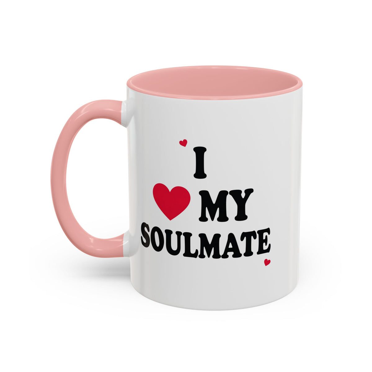 I Love My Soulmate Accent Coffee Mug