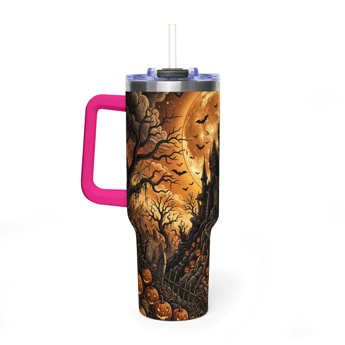40oz Gothic Haunted Castle Halloween Tumbler