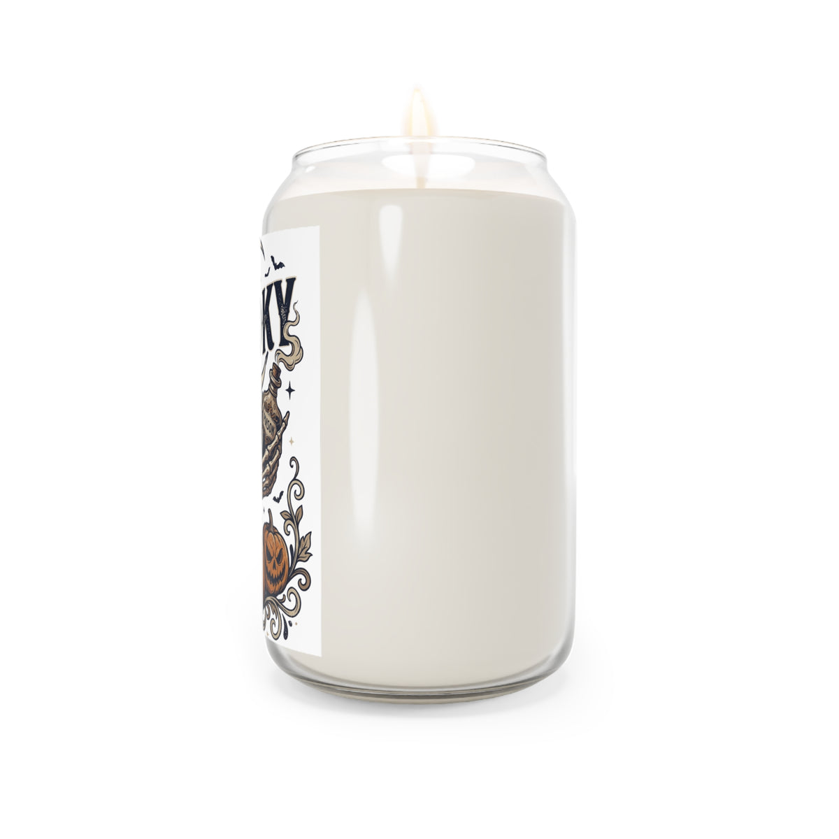 Spooky Night Crew Soy Candle — Halloween Pumpkin & Skeleton Jar (13.75 oz)