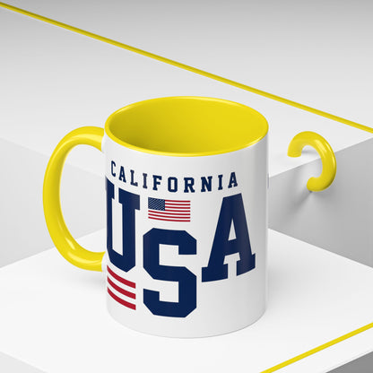 USA California Coffee Mug — Patriotic Accent 11/15oz