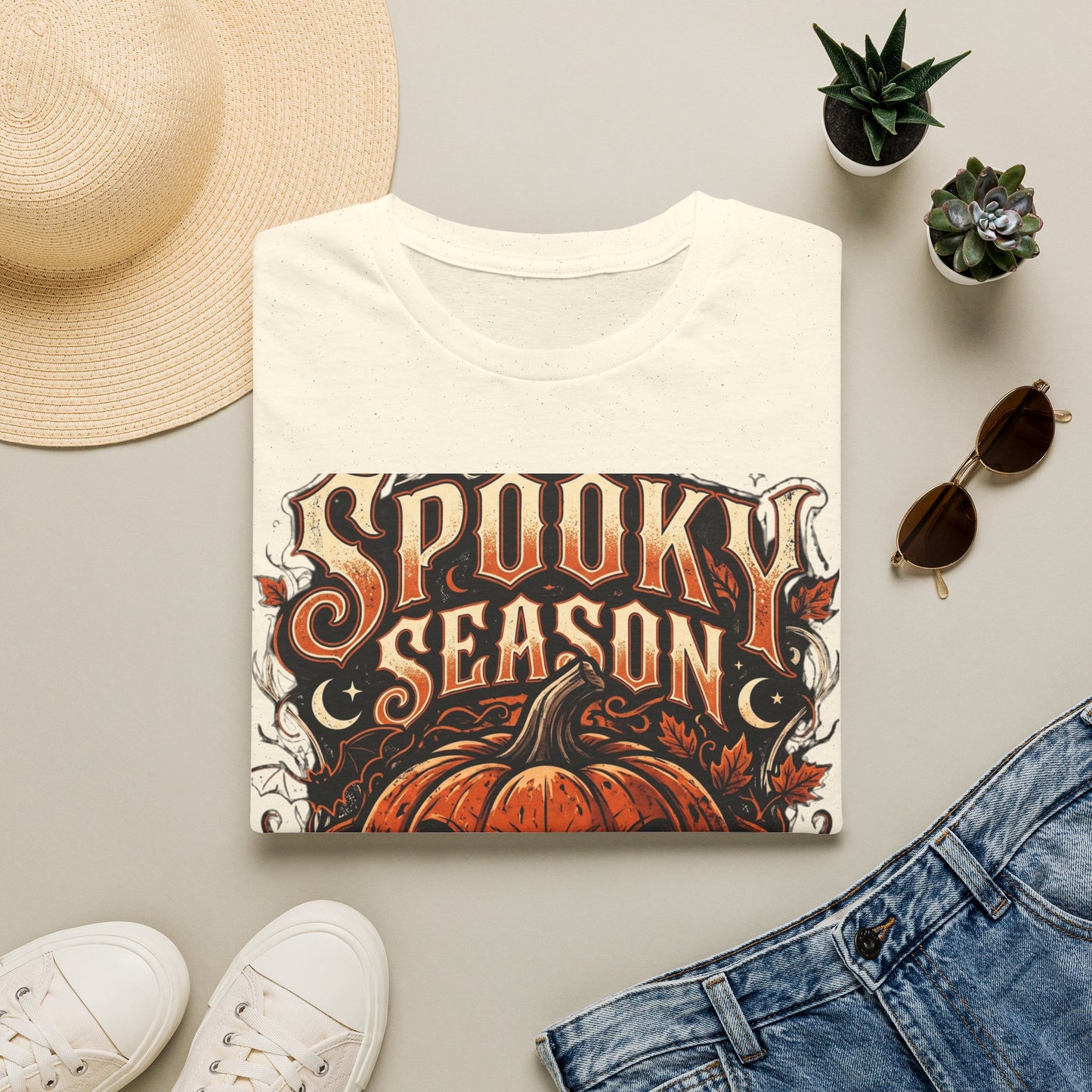 Spooky Season T-Shirt — Vintage Jack-O'-Lantern Halloween Tee