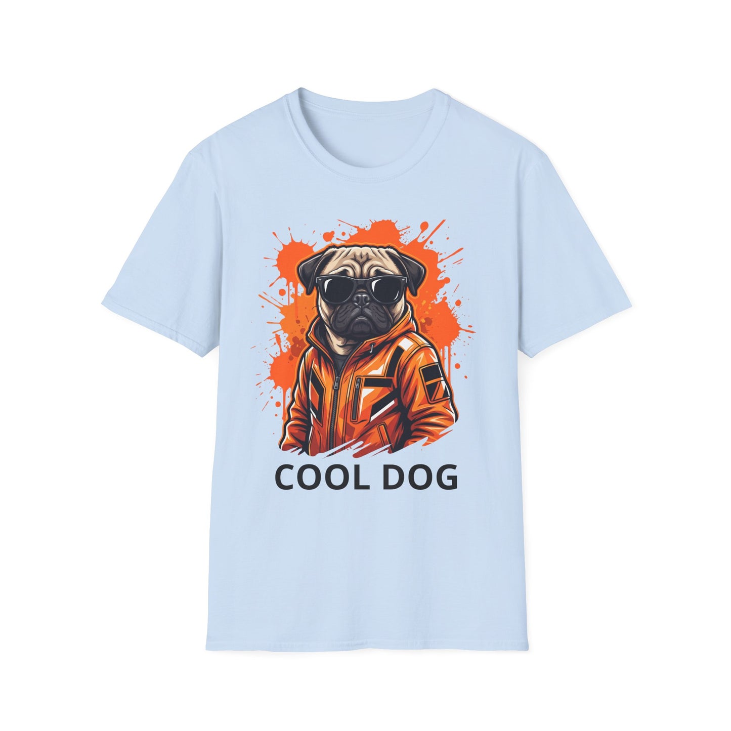 Cool Dog T-Shirt — Pug with Sunglasses Graphic Tee