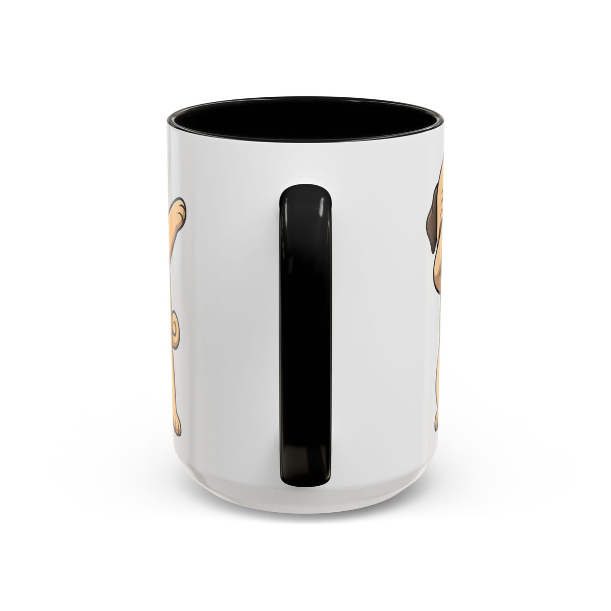 Dabbing Pug Coffee Mug — Cute Dog Accent Mug (11/15 oz)