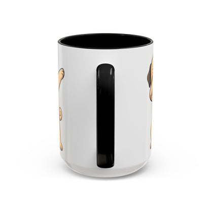 Dabbing Pug Coffee Mug — Cute Dog Accent Mug (11/15 oz)