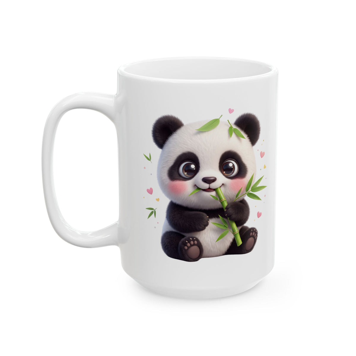 Cute Panda Ceramic Mug - Kawaii Bamboo Lover Coffee Cup (11oz & 15oz)