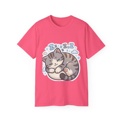 Sleeping Kitty T-Shirt — Cute Sleeping Cat Design (Zzz)