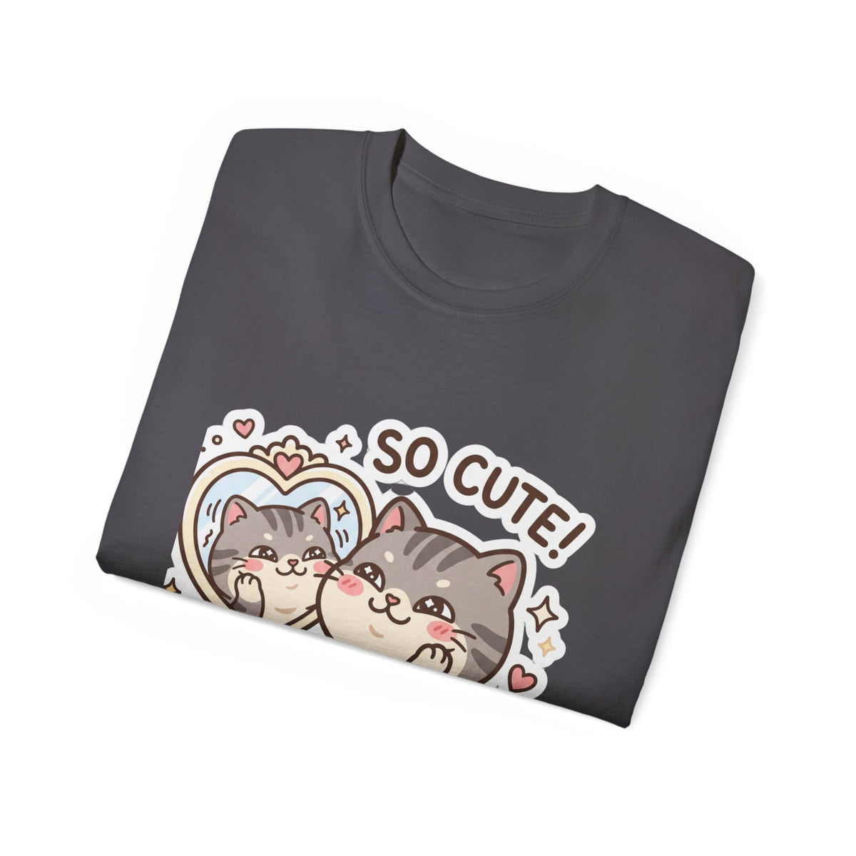 Cute Cat Mirror Tee - "So Cute!" Kawaii Cat T-Shirt