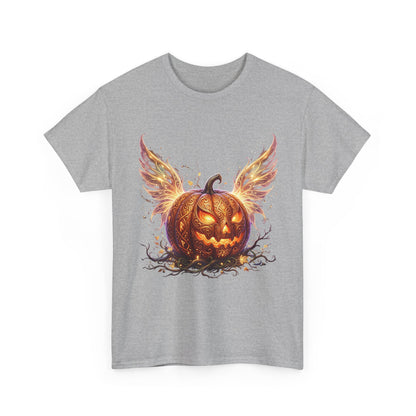 Halloween Pumpkin Tee — Winged Jack-O'-Lantern Graphic Shirt