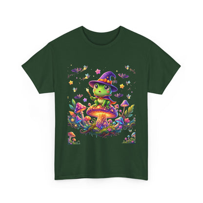 Cute Witch Frog T‑Shirt — Magical Mushroom Halloween Tee