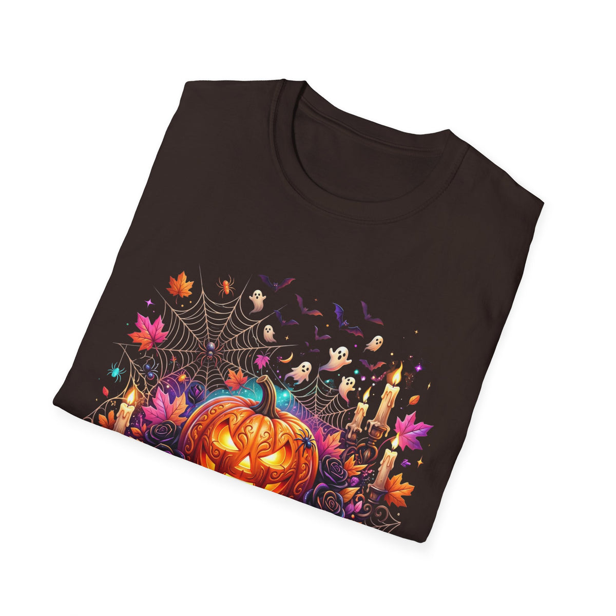 Jack-o'-Lantern Floral Halloween T-Shirt