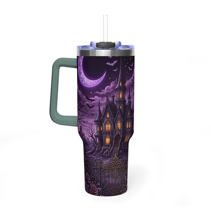 40oz Halloween Haunted Castle Thermal Tumbler