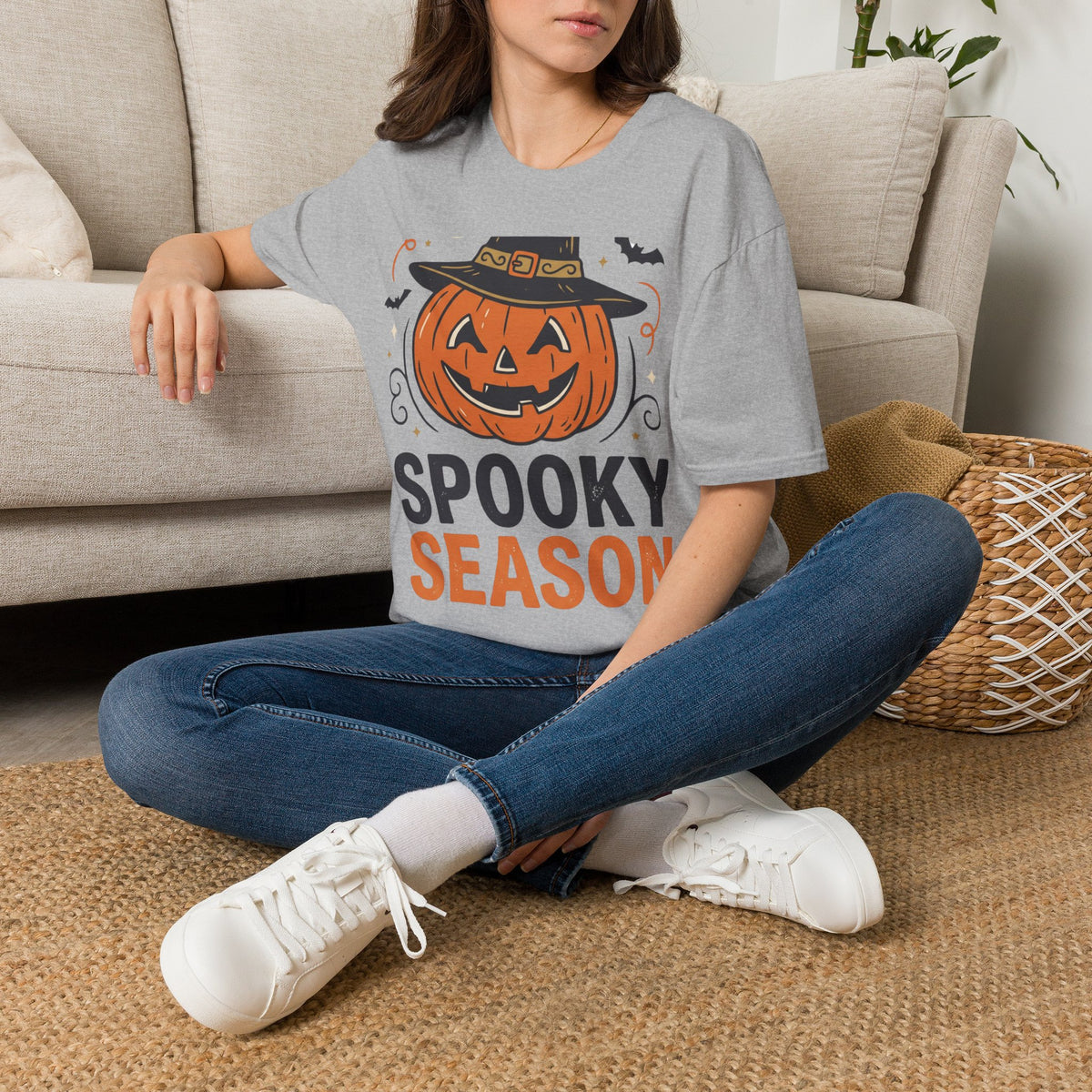 Spooky Season Pumpkin Tee — Jack-O'-Lantern Graphic Halloween T-Shirt