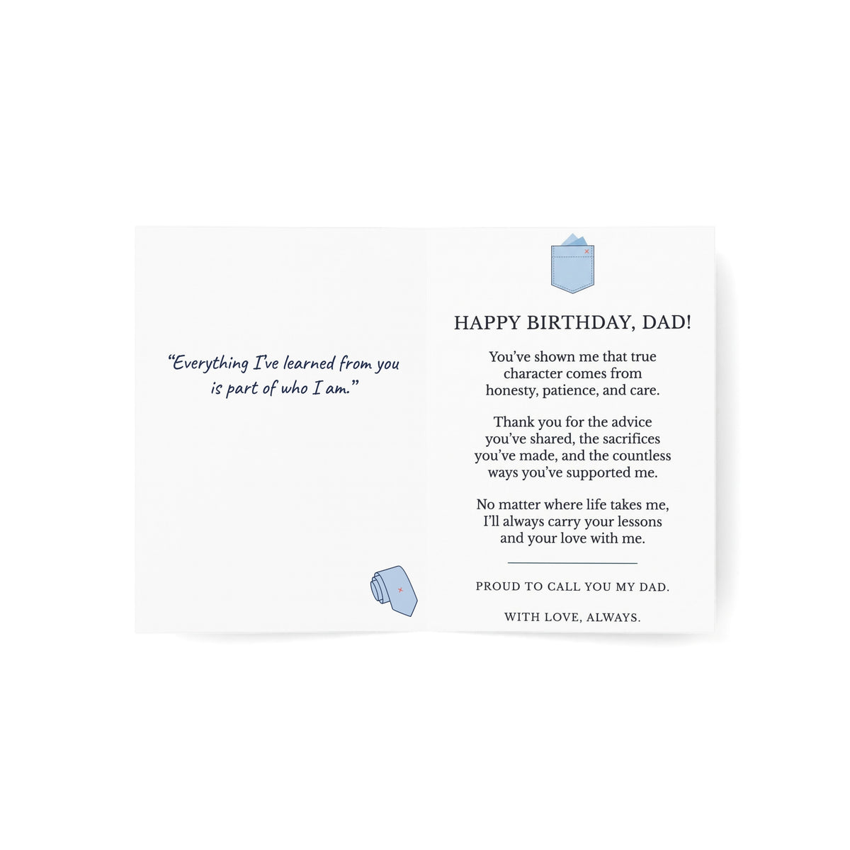 Dad Greeting Card – “For the Man, Dad” Father’s Day Card