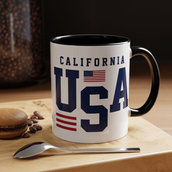 USA California Coffee Mug — Patriotic Accent 11/15oz
