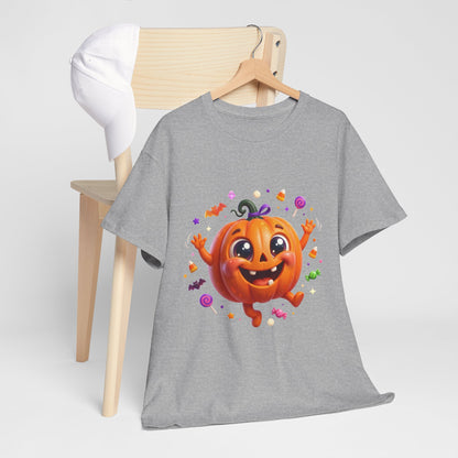 Halloween Pumpkin T‑Shirt — Happy Jack-O'-Lantern Candy Graphic Tee