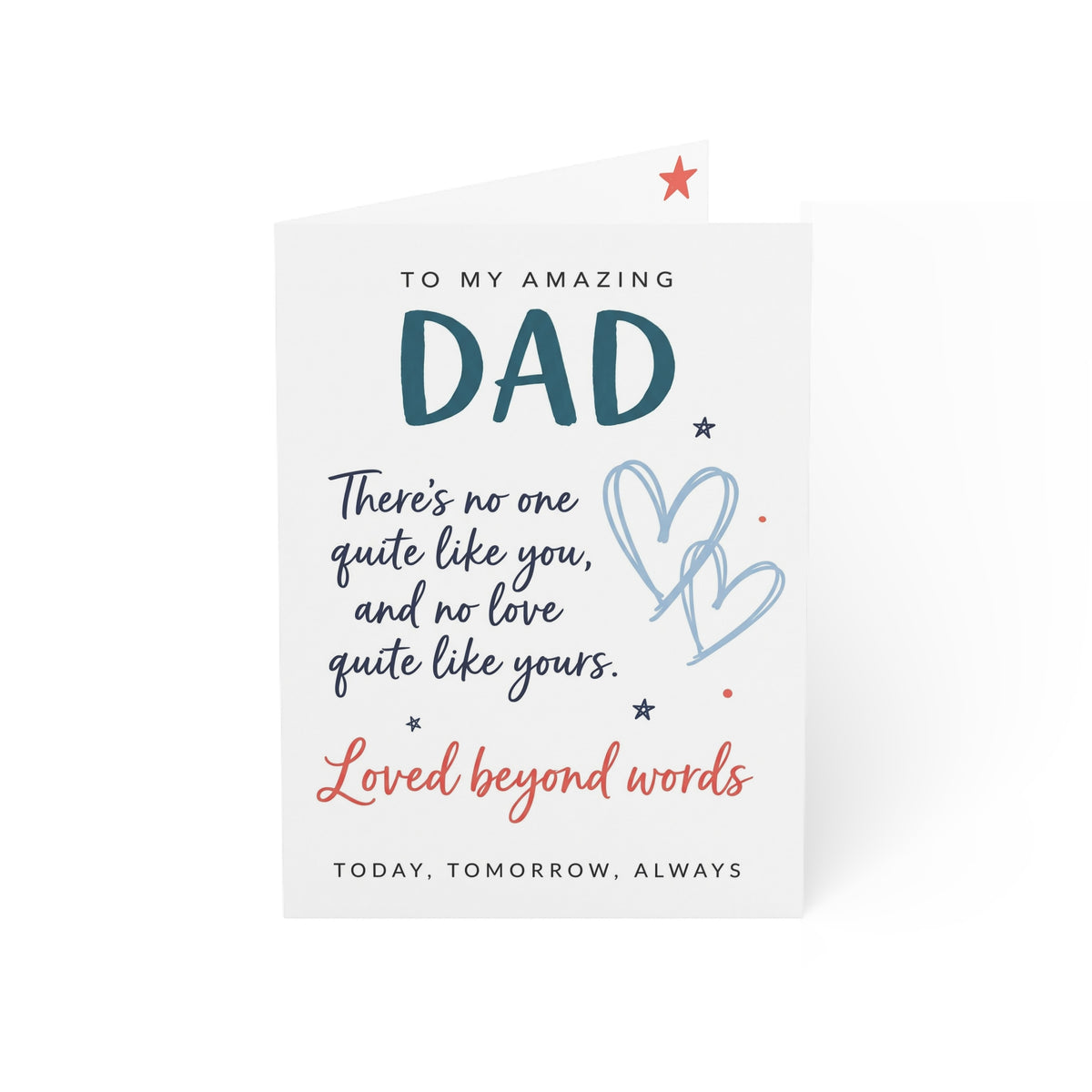 Amazing Dad Greeting Card – One Very Loved Dad Father's Day Card
