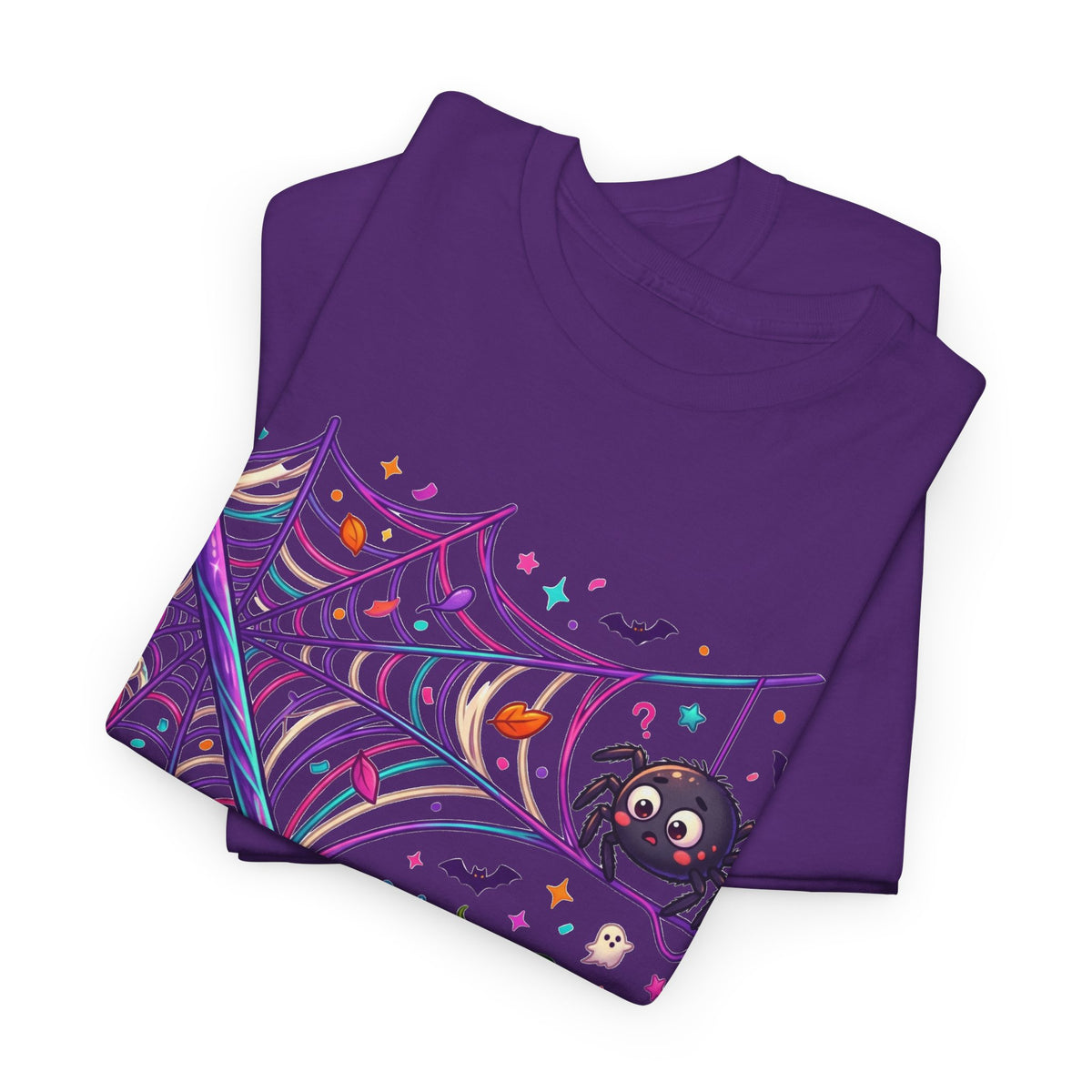 Pumpkin Spider Web Halloween T‑Shirt — Cute Spooky Pumpkin Cartoon Tee