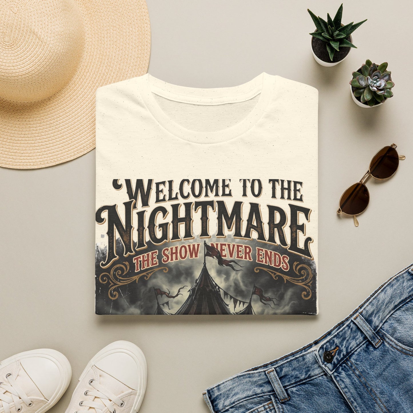 Welcome to the Nightmare T-Shirt — Horror Carnival Graphic Tee