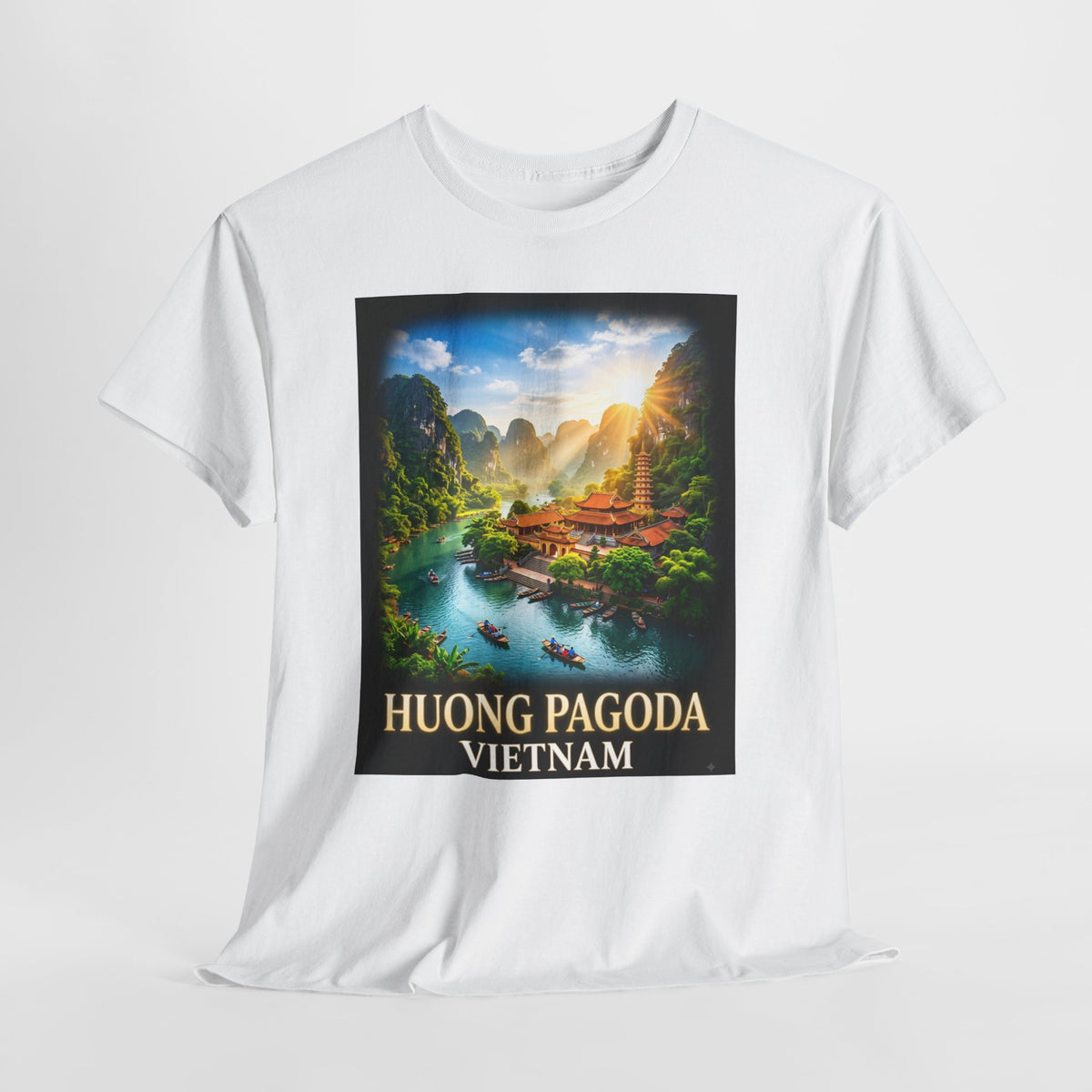 Huong Pagoda Vietnam Tee — Scenic Travel Poster T-Shirt