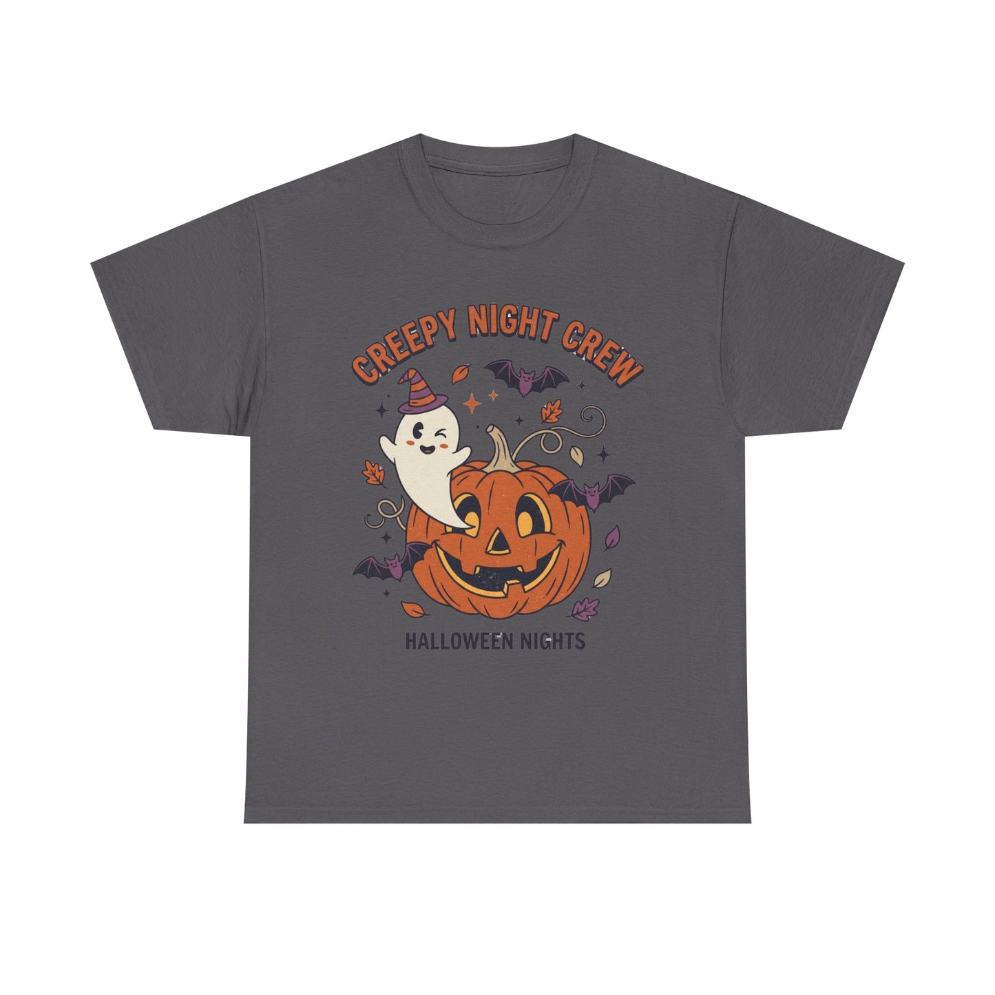 Halloween Nights T-Shirt — Creepy Night Crew Pumpkin & Ghost Tee