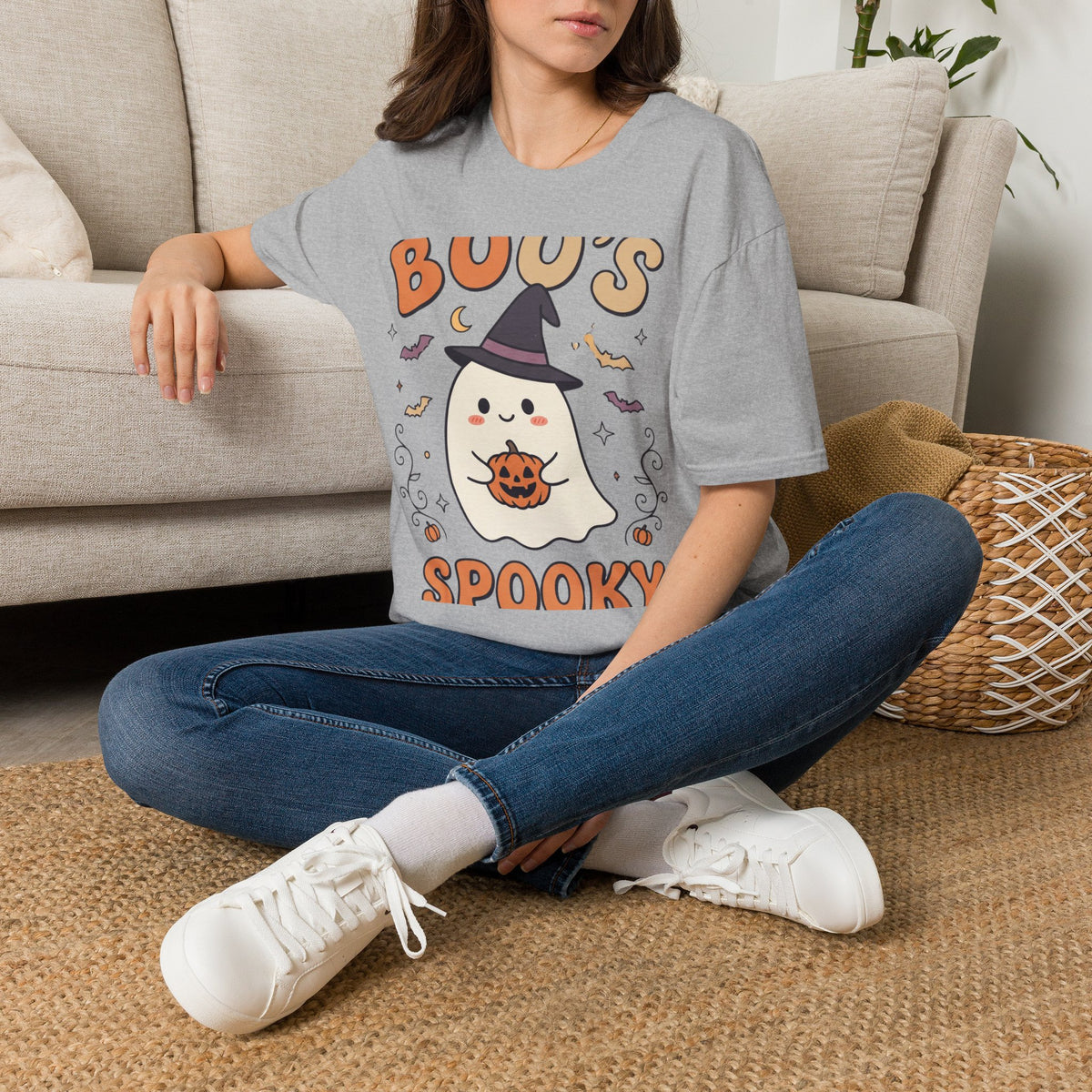 Halloween Ghost T-Shirt — "Boo's Spooky" Cute Witch Ghost Graphic