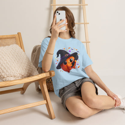 Pumpkin Witch T-Shirt — Cute Halloween Jack-o'-Lantern with Witch Hat
