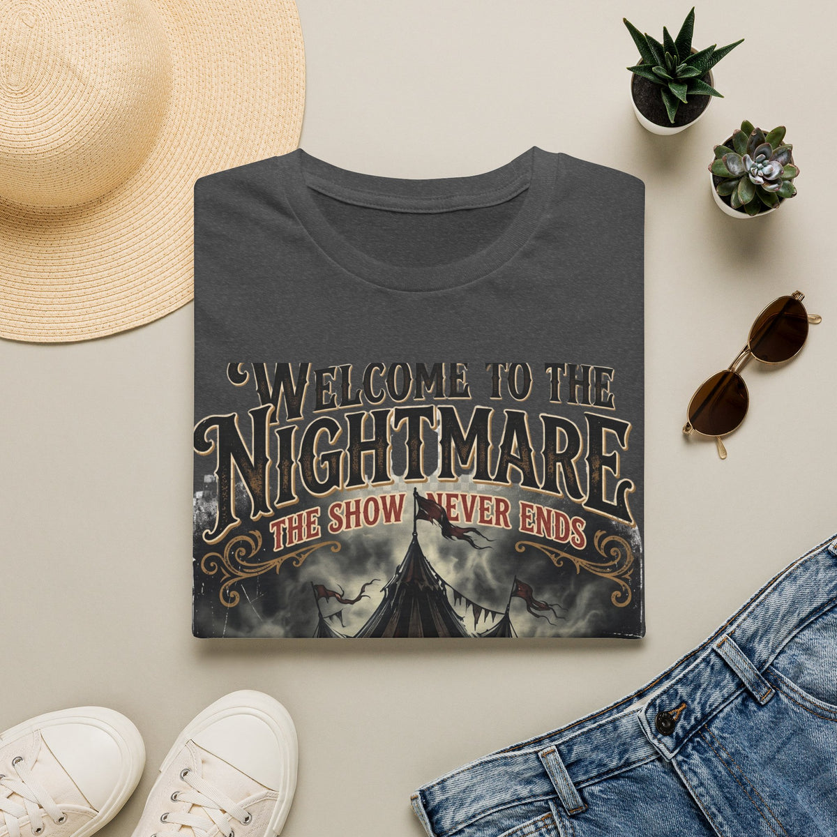 Welcome to the Nightmare T-Shirt — Horror Carnival Graphic Tee