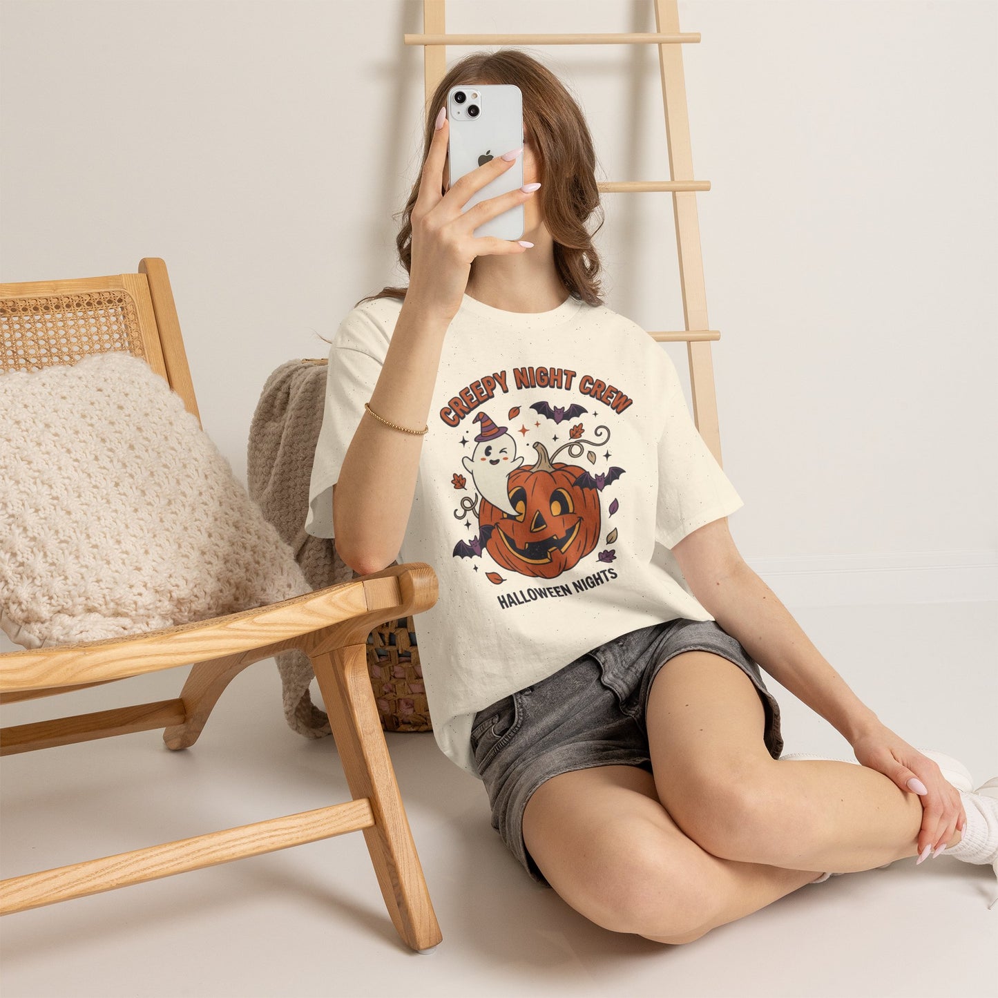 Halloween Nights T-Shirt — Creepy Night Crew Pumpkin & Ghost Tee