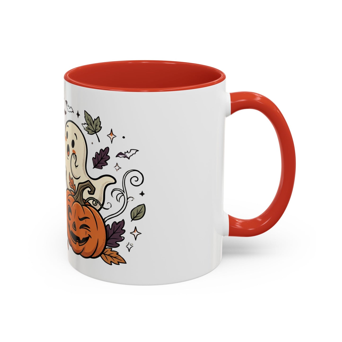 Halloween Ghosts & Pumpkins Coffee Mug — Cute Spooky Accent Mug (11/15oz)