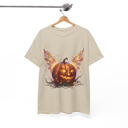 Halloween Pumpkin Tee — Winged Jack-O'-Lantern Graphic Shirt