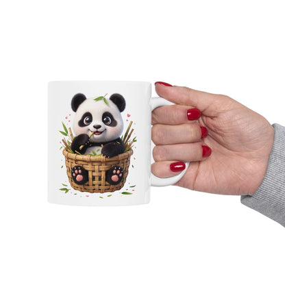 Whimsical Floral Animal Ceramic Mug