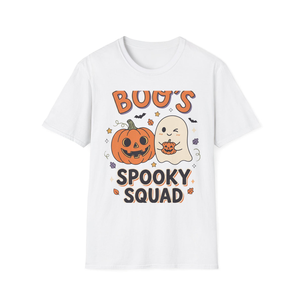 Halloween Ghost & Pumpkin T-Shirt — "Boo's Spooky Squad" Cute Halloween Tee