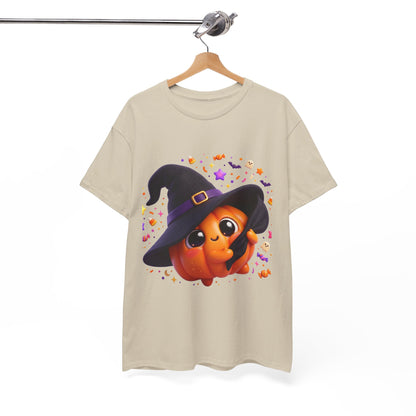 Pumpkin Witch T-Shirt — Cute Halloween Jack-o'-Lantern with Witch Hat