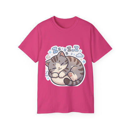 Sleeping Kitty T-Shirt — Cute Sleeping Cat Design (Zzz)