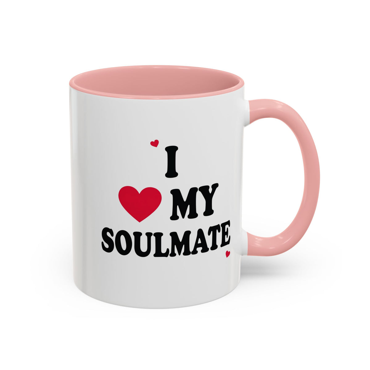 I Love My Soulmate Accent Coffee Mug