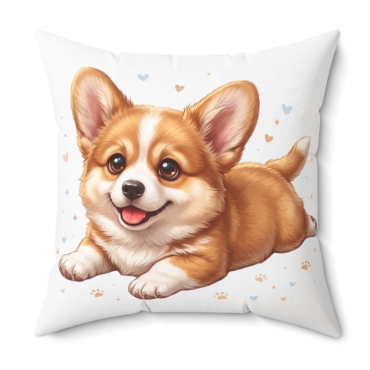 Cute Corgi Pillow – Adorable Cartoon Dog Decorative Throw Cushion