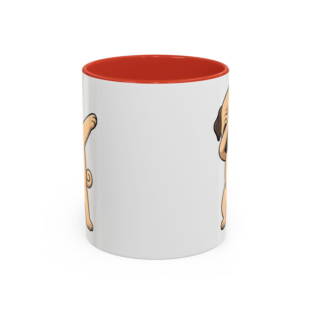 Dabbing Pug Coffee Mug — Cute Dog Accent Mug (11/15 oz)