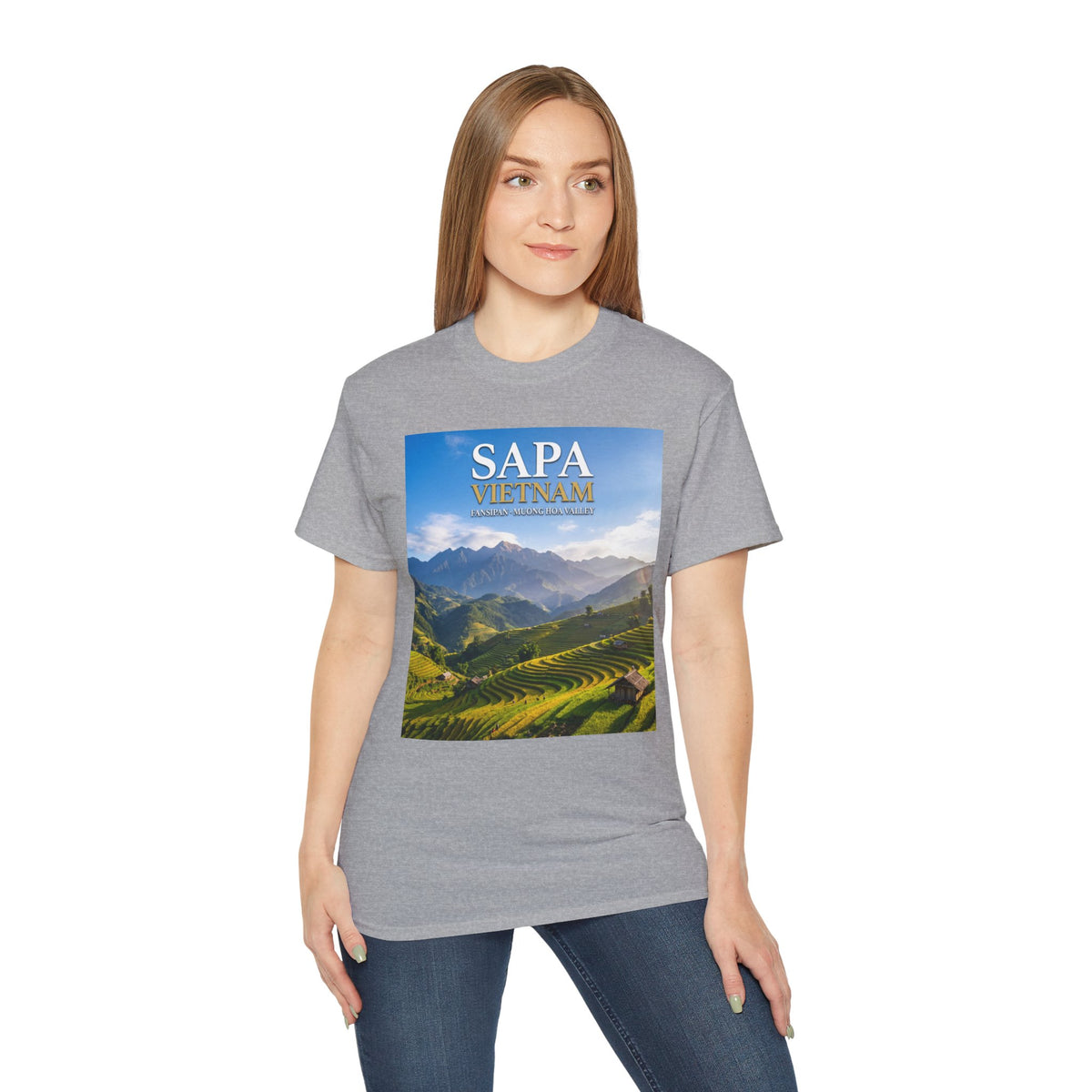Sapa Vietnam Scenic Tee — Terraced Rice Field Travel T‑Shirt